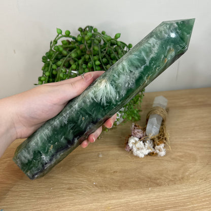 Rainbow Feather Fluorite Tower (P758)