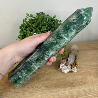 Rainbow Feather Fluorite Tower (P758)