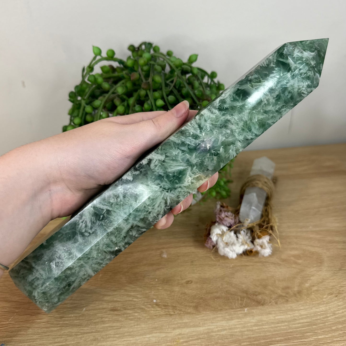 Rainbow Feather Fluorite Tower (P758)