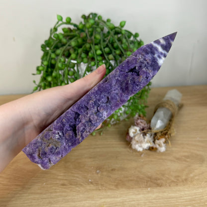 Purple Sugar Fluorite Tower (P799)