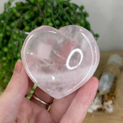 Rose Quartz Heart Bowl (P726) (P724)