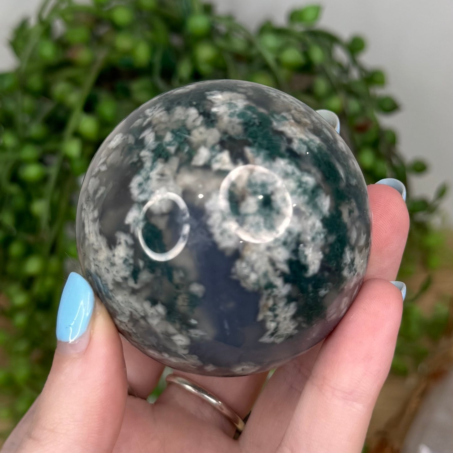 Uv Moss Agate Sphere (U455)