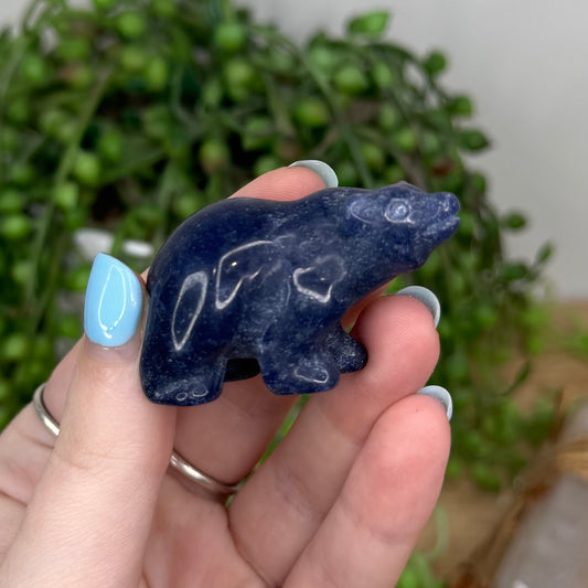 Blue Aventurine Bear (U450)