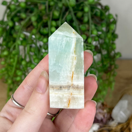 Pistachio Calcite Point (P863)