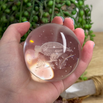 Turtle Glass Sphere