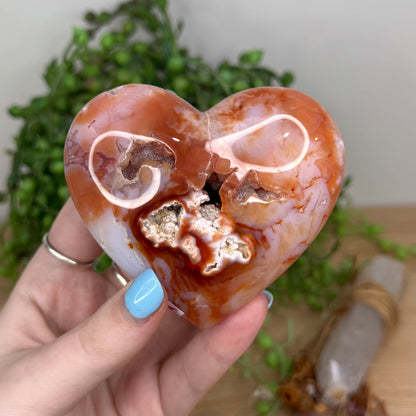 Pink Carnelian Heart (U464)
