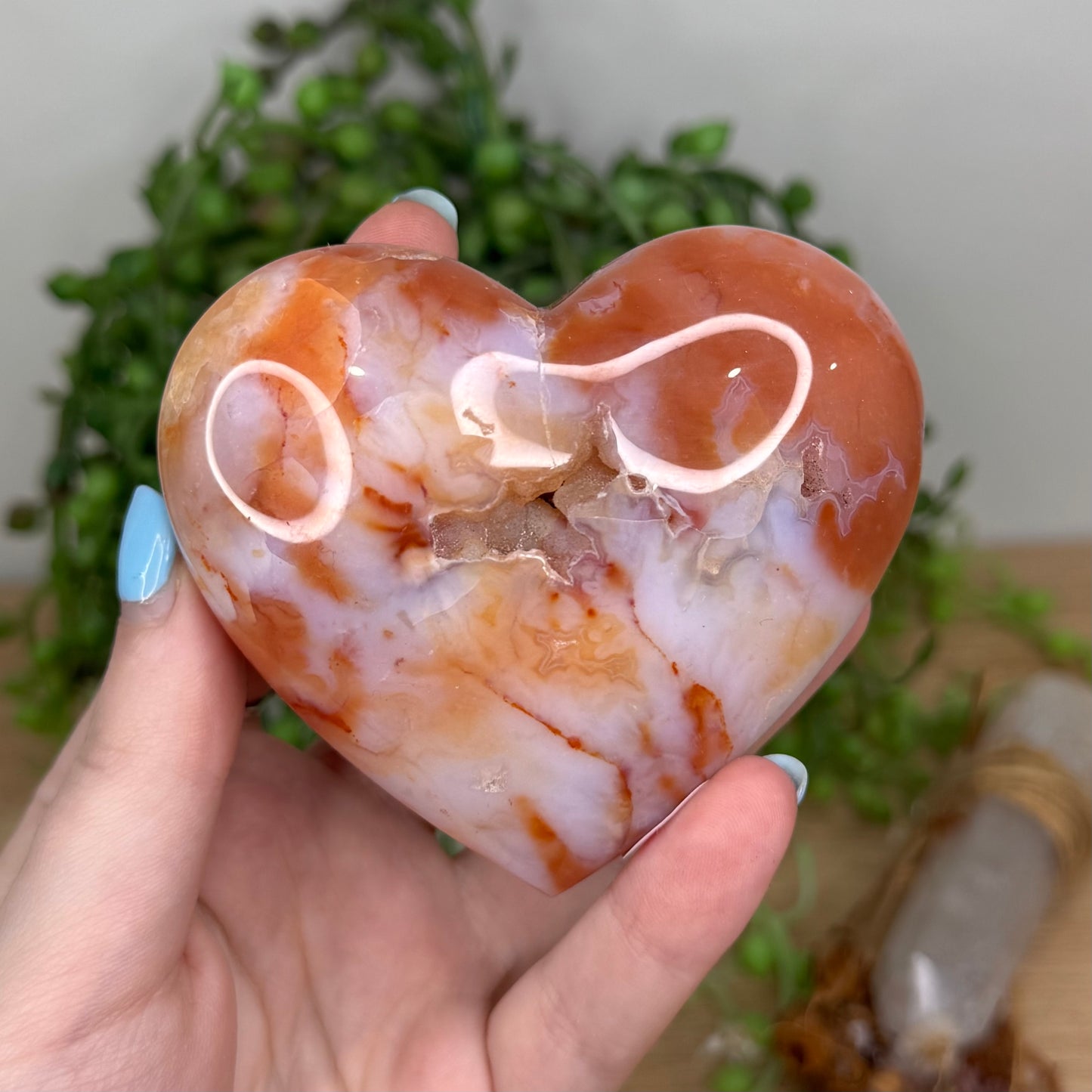 Pink Carnelian Heart (U464)