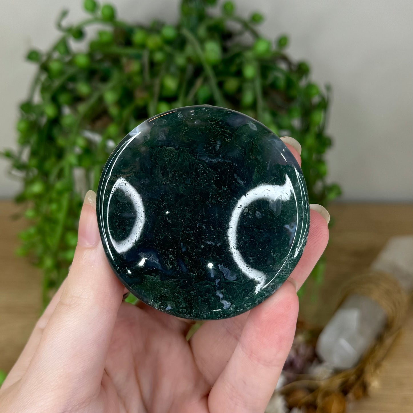 Moss Agate Bowl (P821)