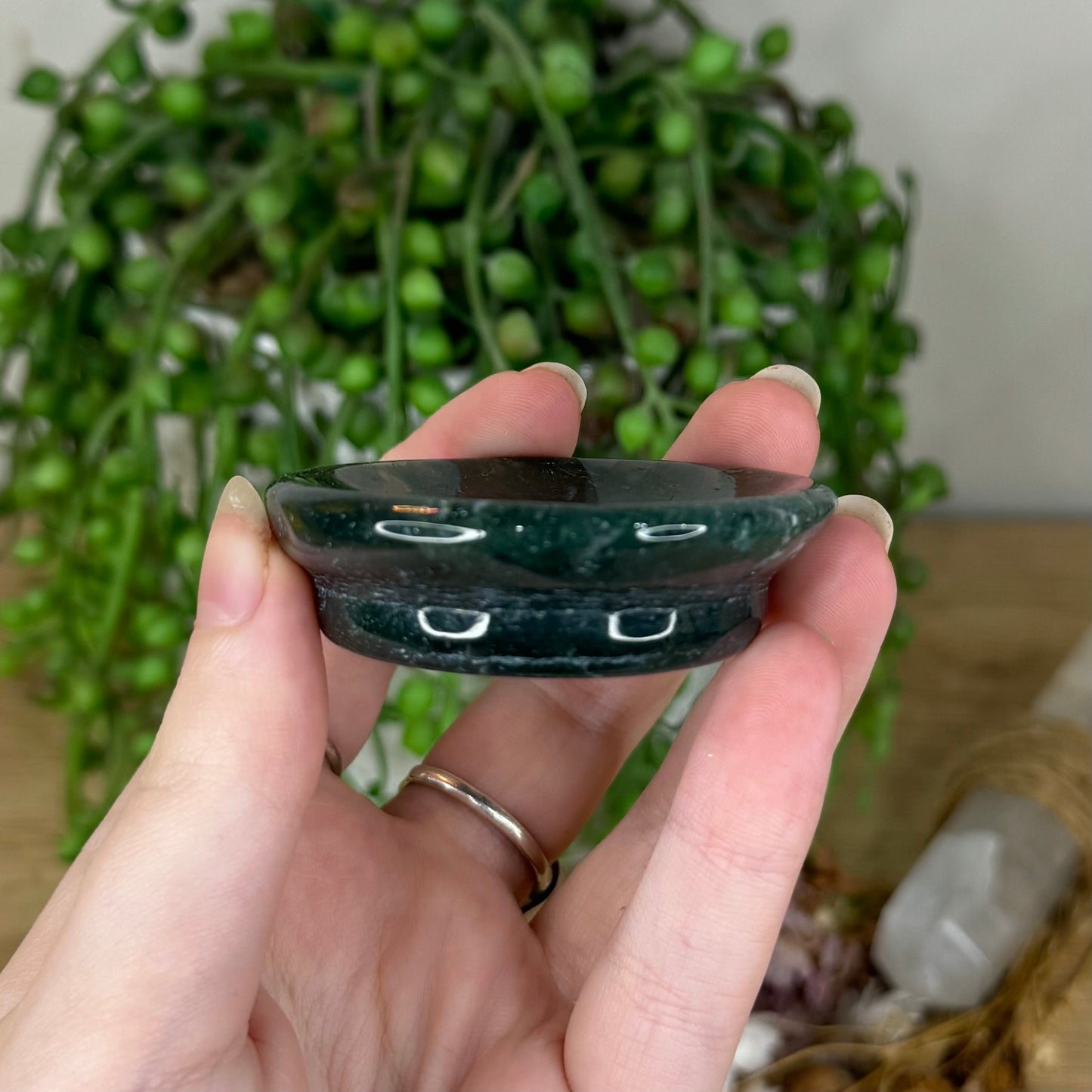 Moss Agate Bowl (P821)