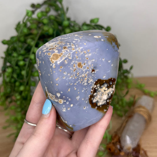 Blue Plume Agate Free Form (U407)