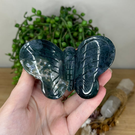 Moss Agate Butterfly (P836)