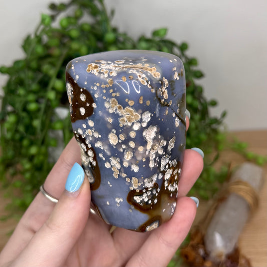 Blue Plume Agate Free Form (U405)