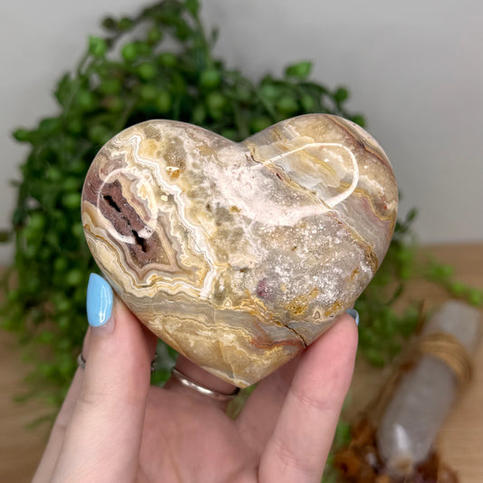 Crazy Lace Agate Heart (U411)