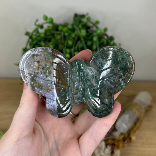Moss Agate / Ocean Jasper Butterfly (P835)