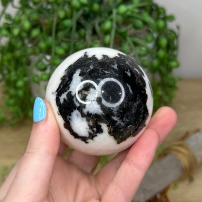 Black Zebra Jasper Sphere (344A)