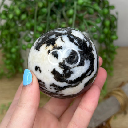 Black Zebra Jasper Sphere (343A)