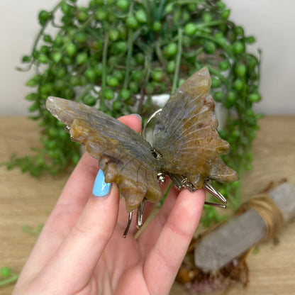 Moss Agate Butterfly (278A)