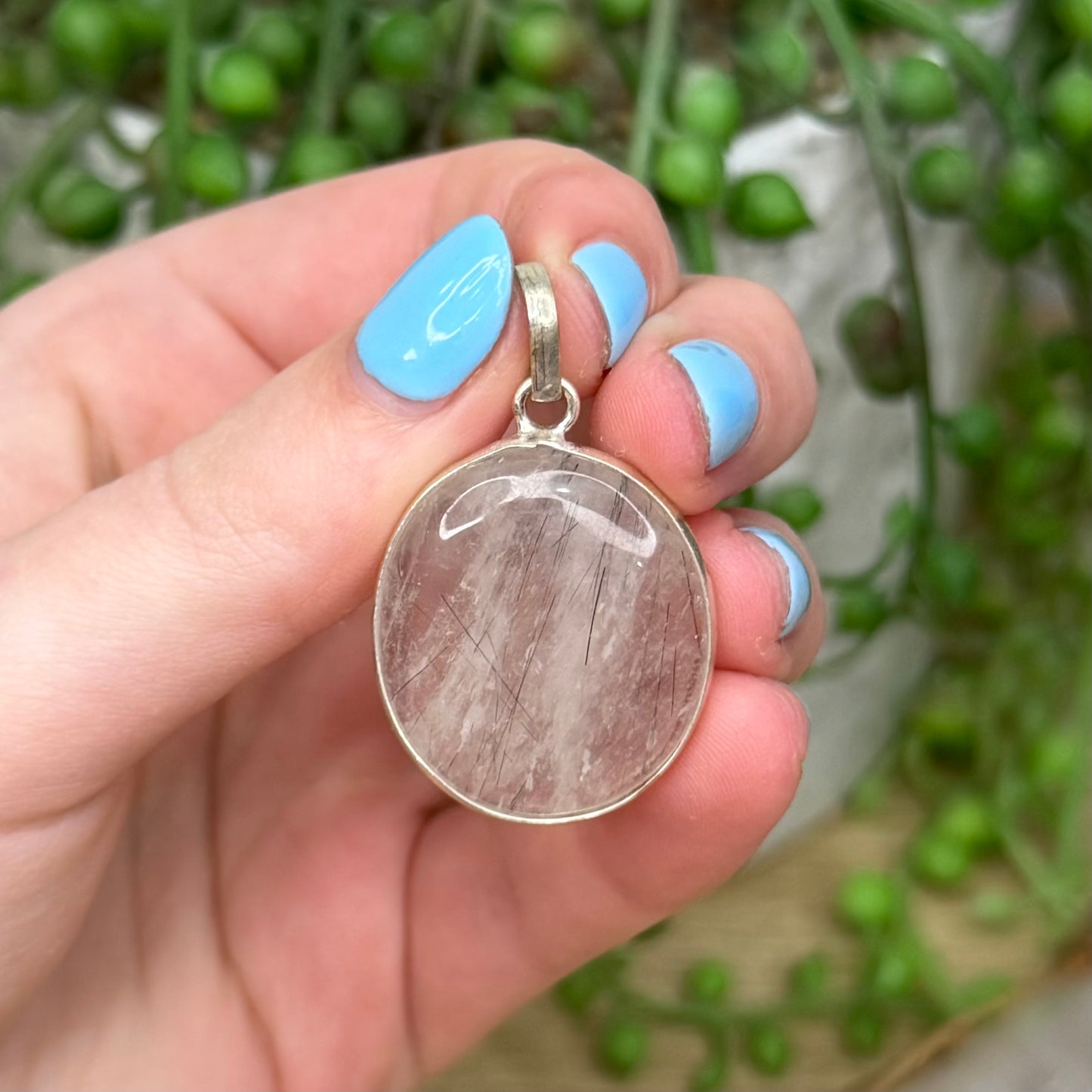 Tourmaline In Quartz Pendant