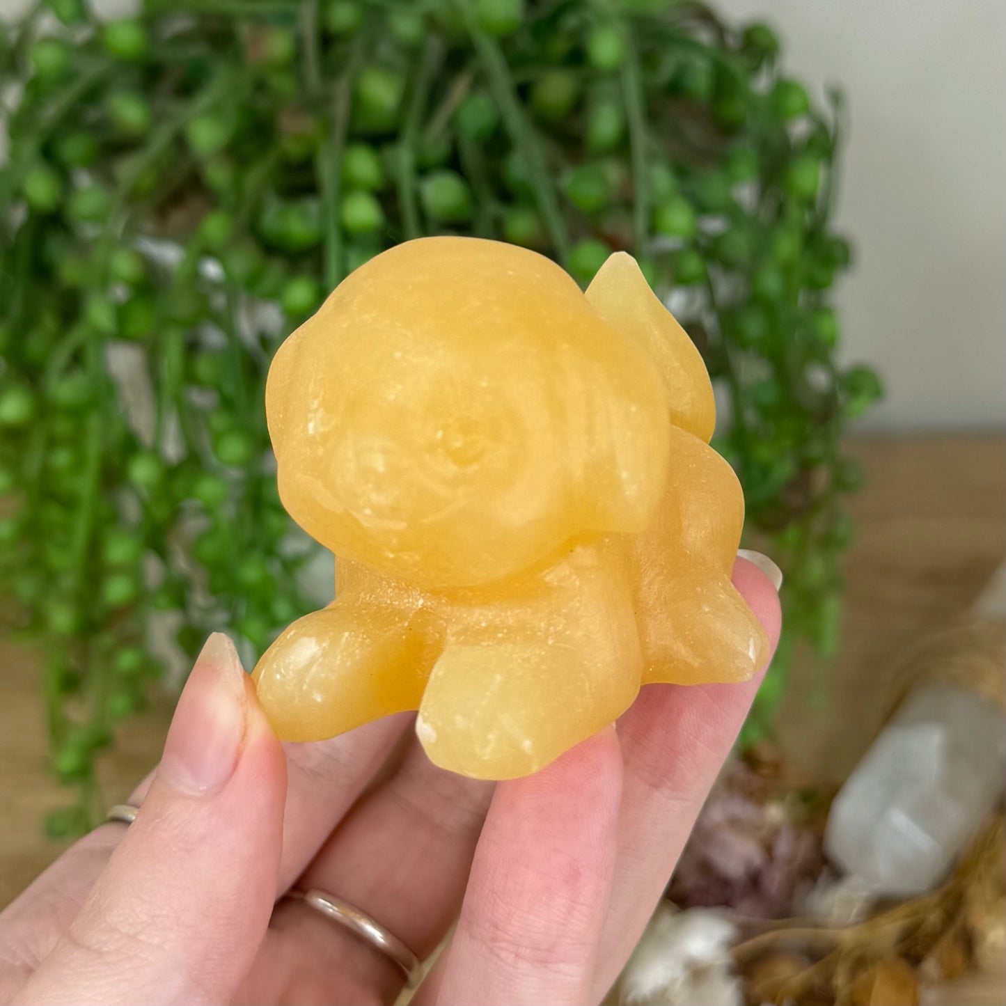 Yellow Calcite Dog (P960)