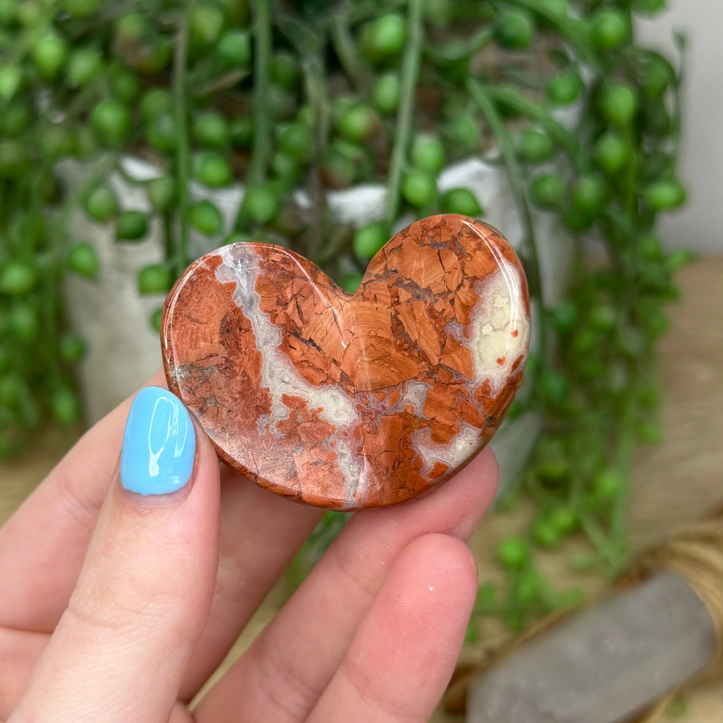 Red Jasper 3D Heart (241A)