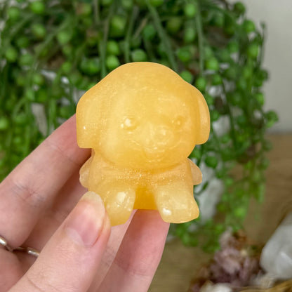 Yellow Calcite Dog (P960)