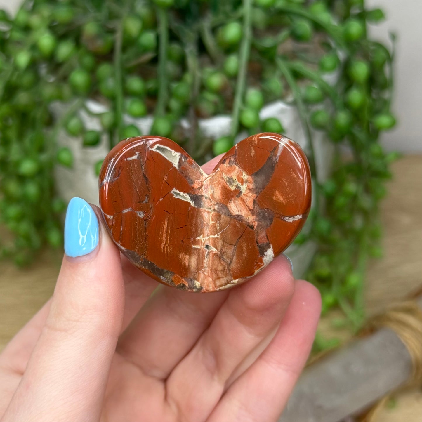 Red Jasper 3D Heart (240A)