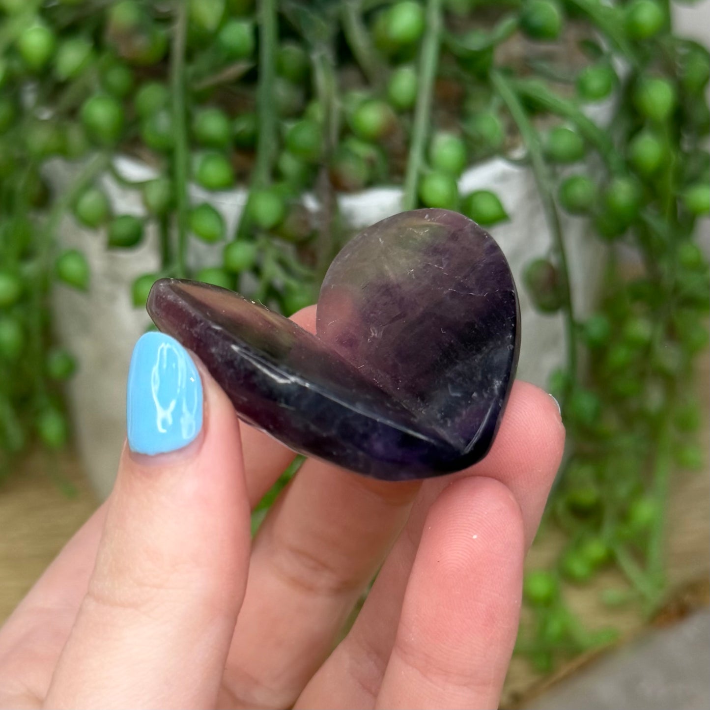 Rainbow Fluorite 3D Heart (242A)