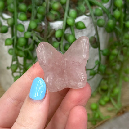 Strawberry Quartz Butterfly (256A)