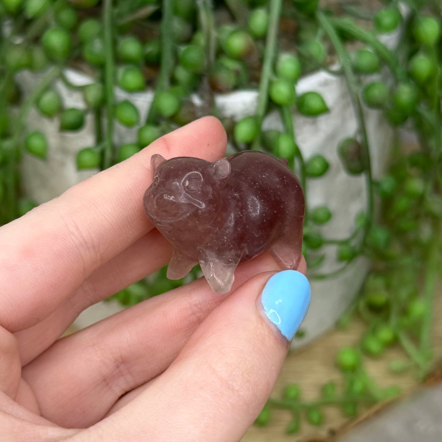 Strawberry Quartz Pig (Z887)