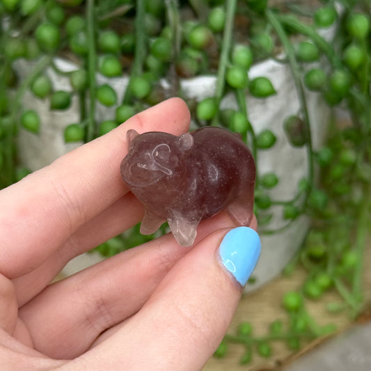 Strawberry Quartz Pig (Z887)