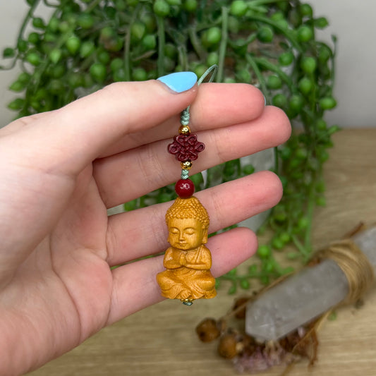 Wooden Buddha Keychain (Z843)