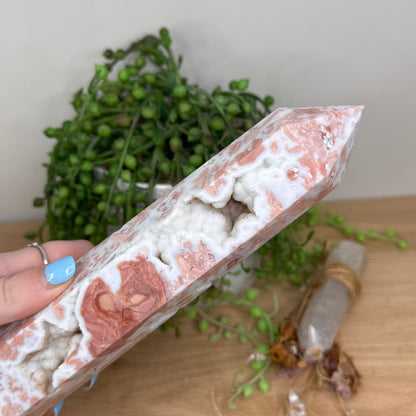 Pink Candy Agate Tower (U394)