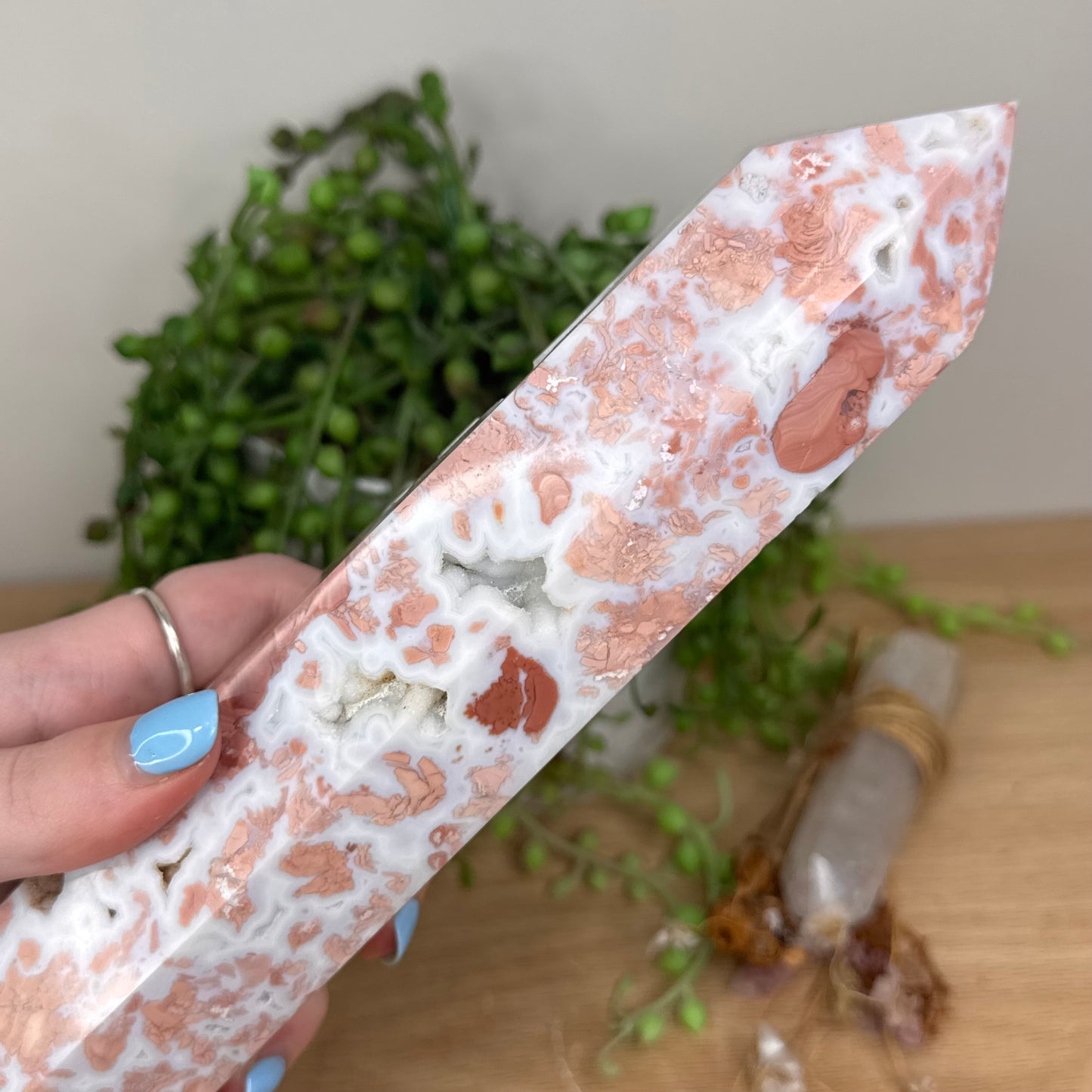 Pink Candy Agate Tower (U394)