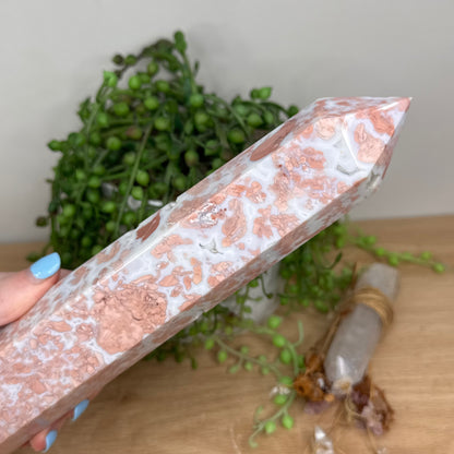 Pink Candy Agate Tower (U394)