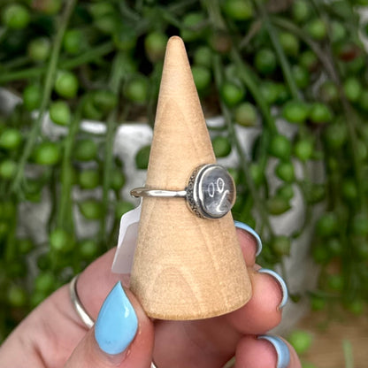 Blue Needle Clear Quartz S925 Ring (U566)