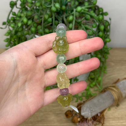Fluorite Nine Tail Fox Bracelet (Z450)