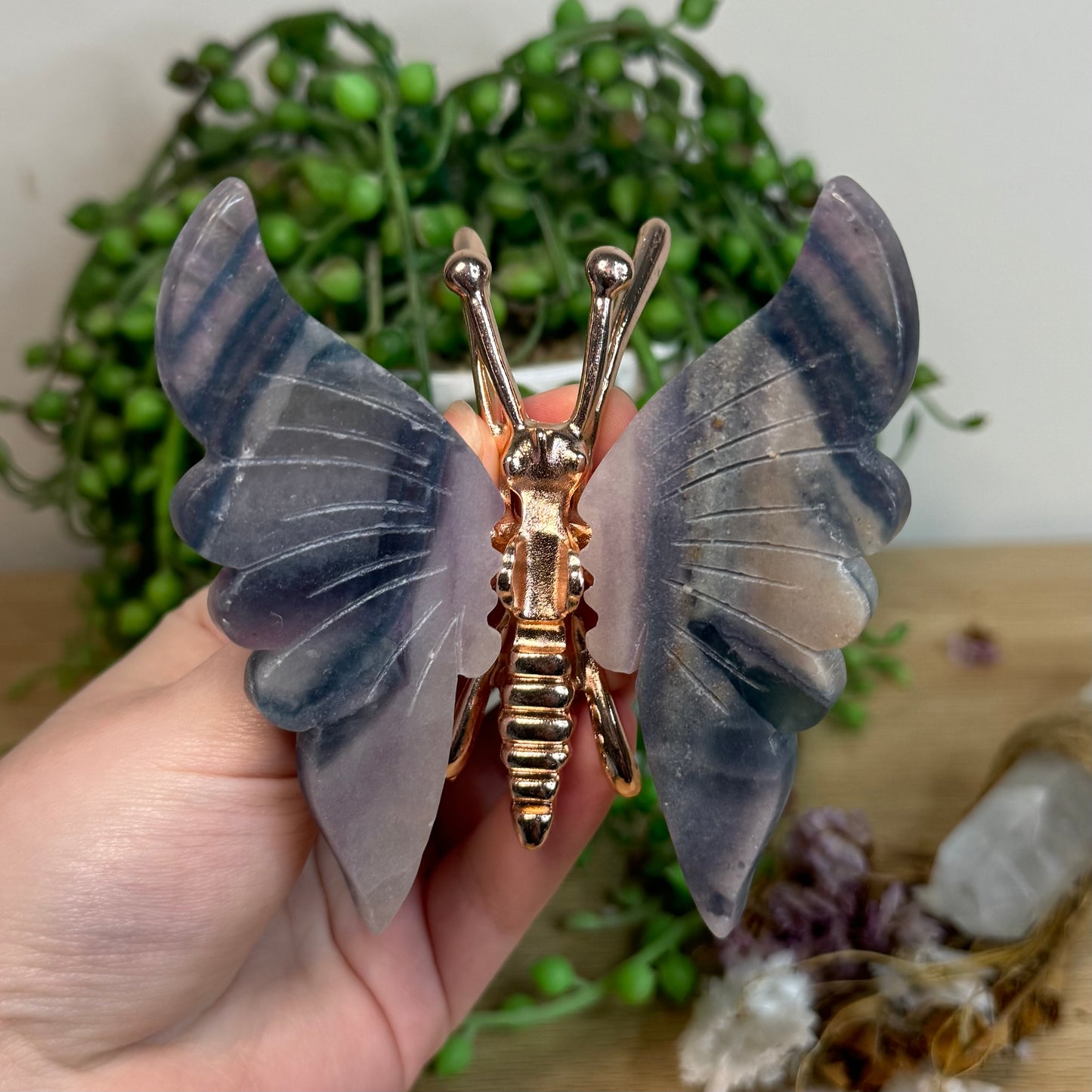Rainbow Fluorite Butterfly (J813)
