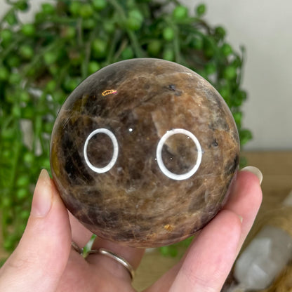Black Moonstone Sphere (Q257)