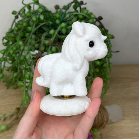 White Jade Spinning Horse (391A)