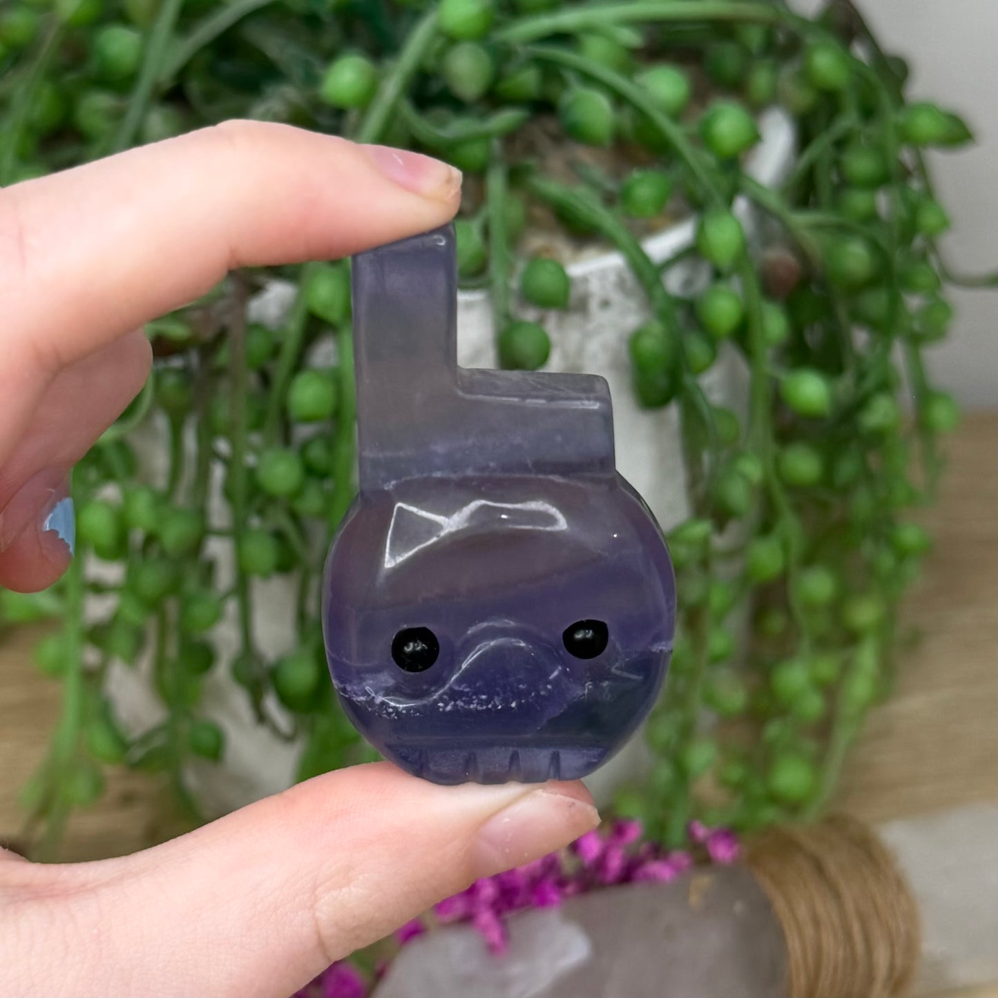 Purple Fluorite Love Pet Rock Set (604A)