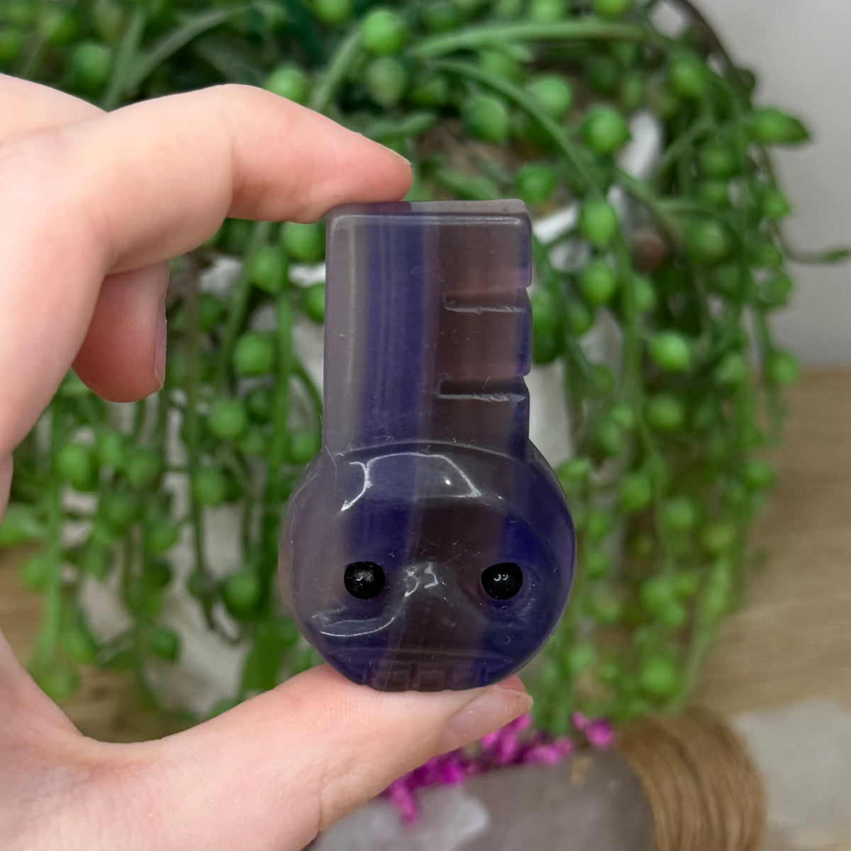 Purple Fluorite Love Pet Rock Set (604A)