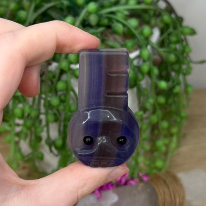 Purple Fluorite Love Pet Rock Set (604A)