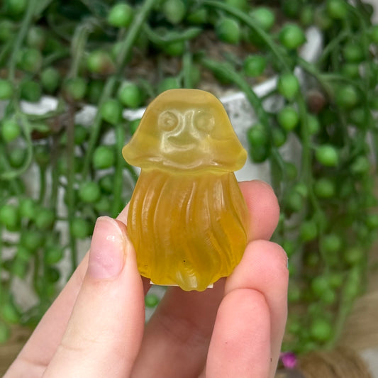 Yellow Fluorite Jellyfish (547A)