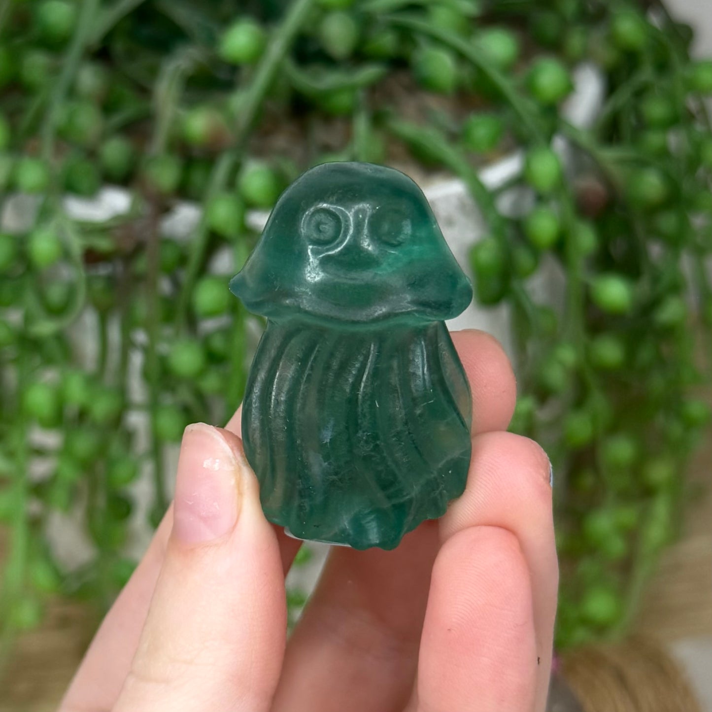 Green Fluorite Jellyfish (545A)