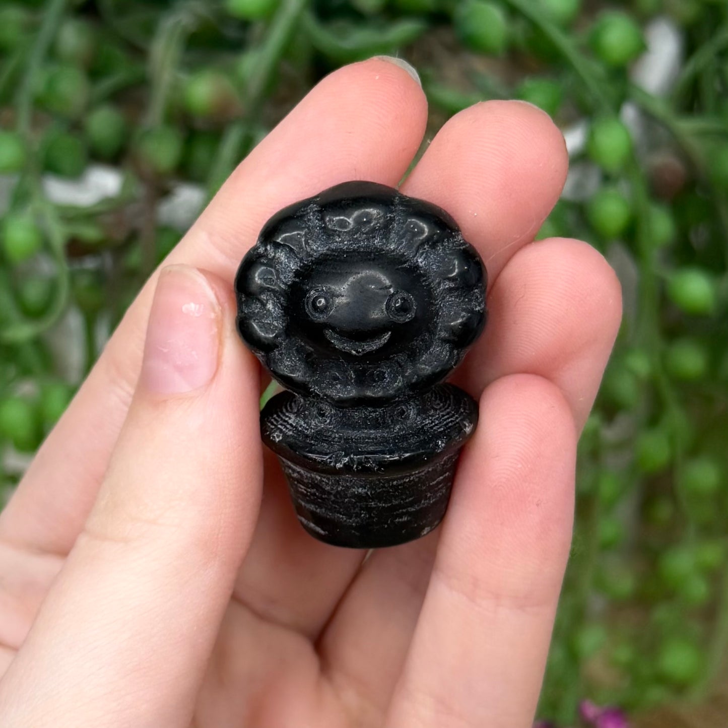 Black Obsidian Small Flower Pot 1