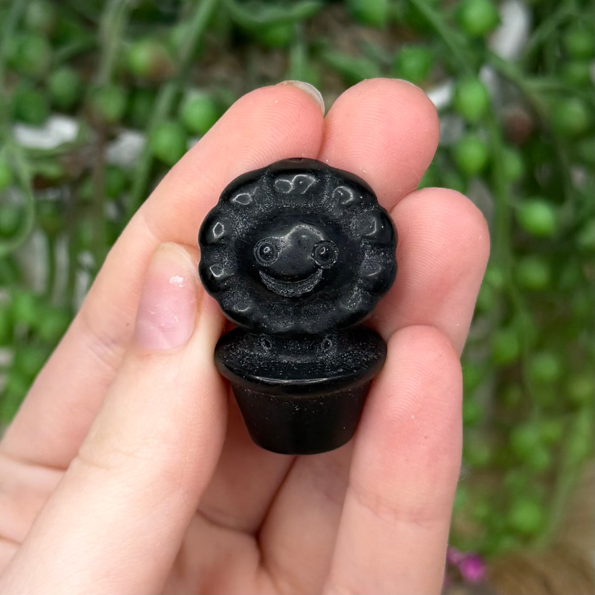 Black Obsidian Small Flower Pot 2