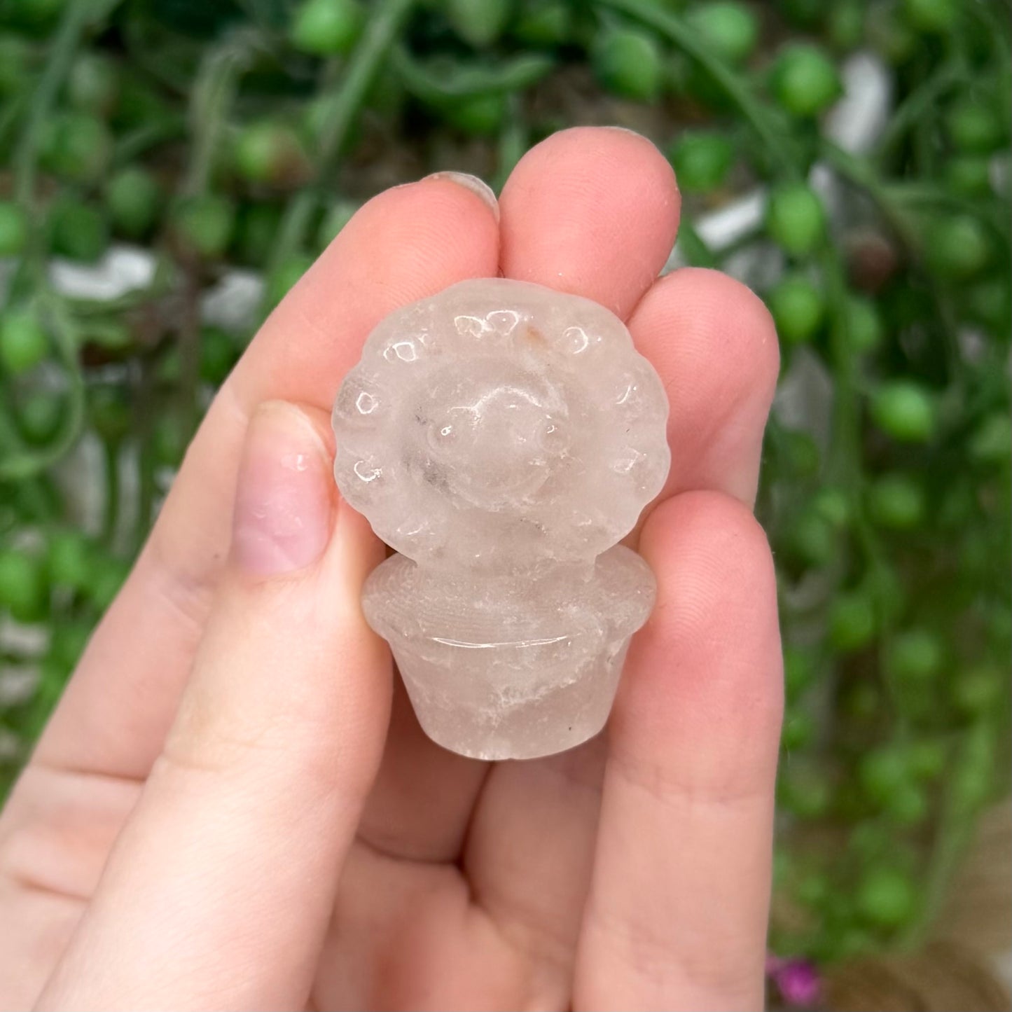 Clear Quartz Small Flower Pot