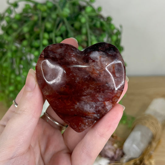 Fire Quartz Heart (Q364)