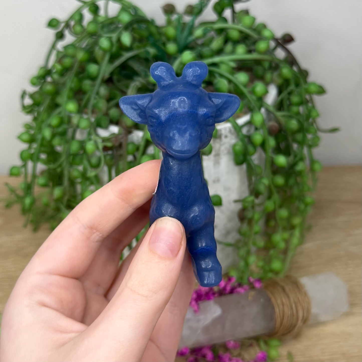 Blue Aventurine Giraffe (455A)