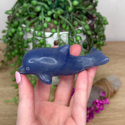 Blue Aventurine Dolphin (685A)